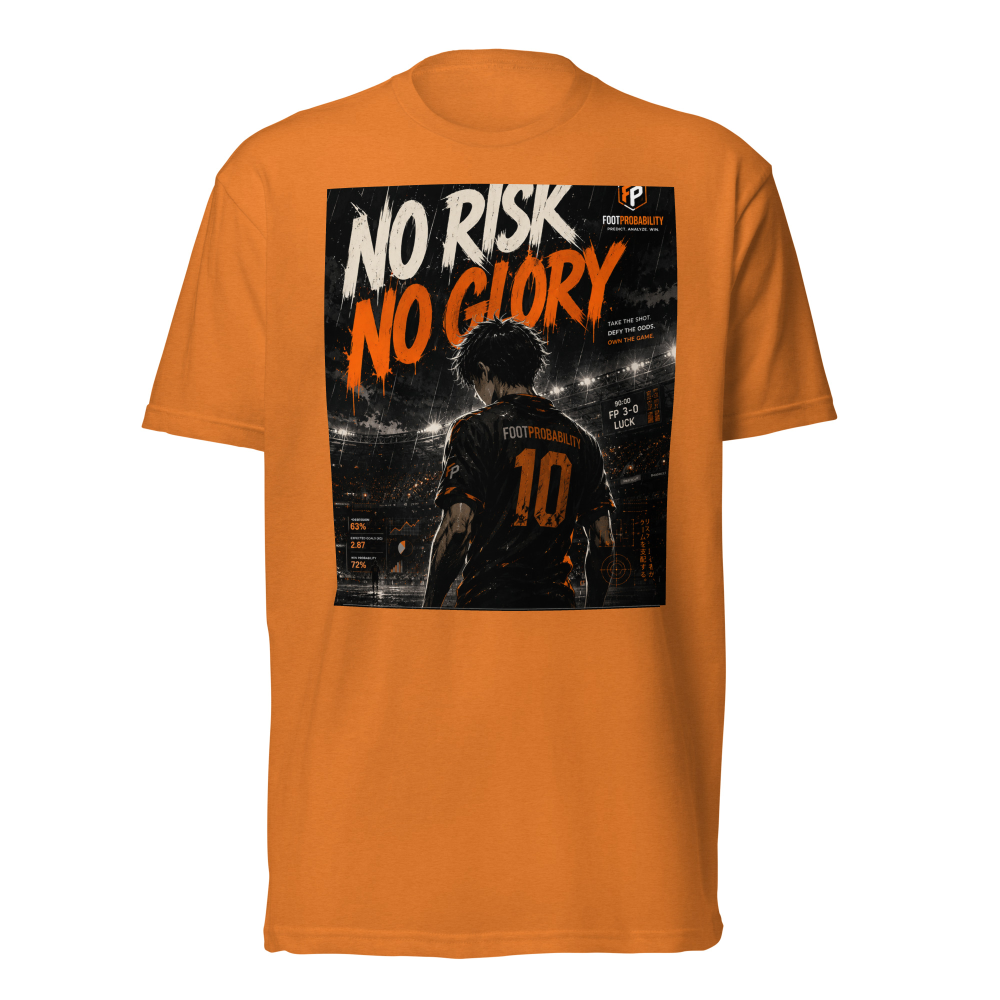 T-Shirt - No Risk No Glory - FootProbability – Image 2