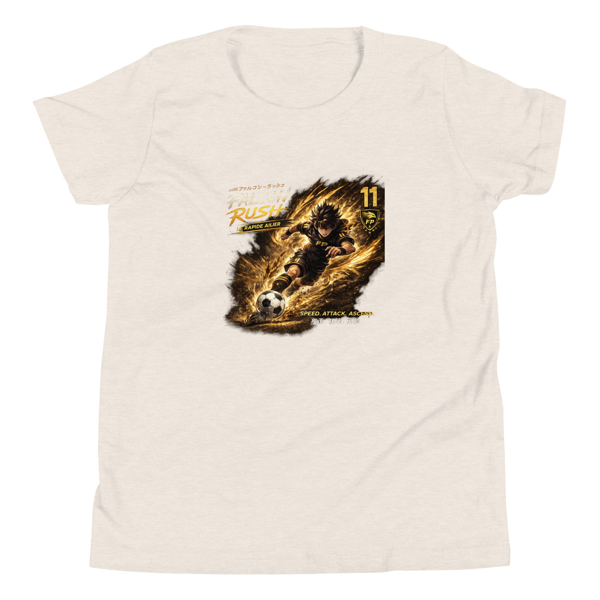 ⚡ Falcon Rush™ – T-shirt Enfant Manga Football | FootProbability - Image 4