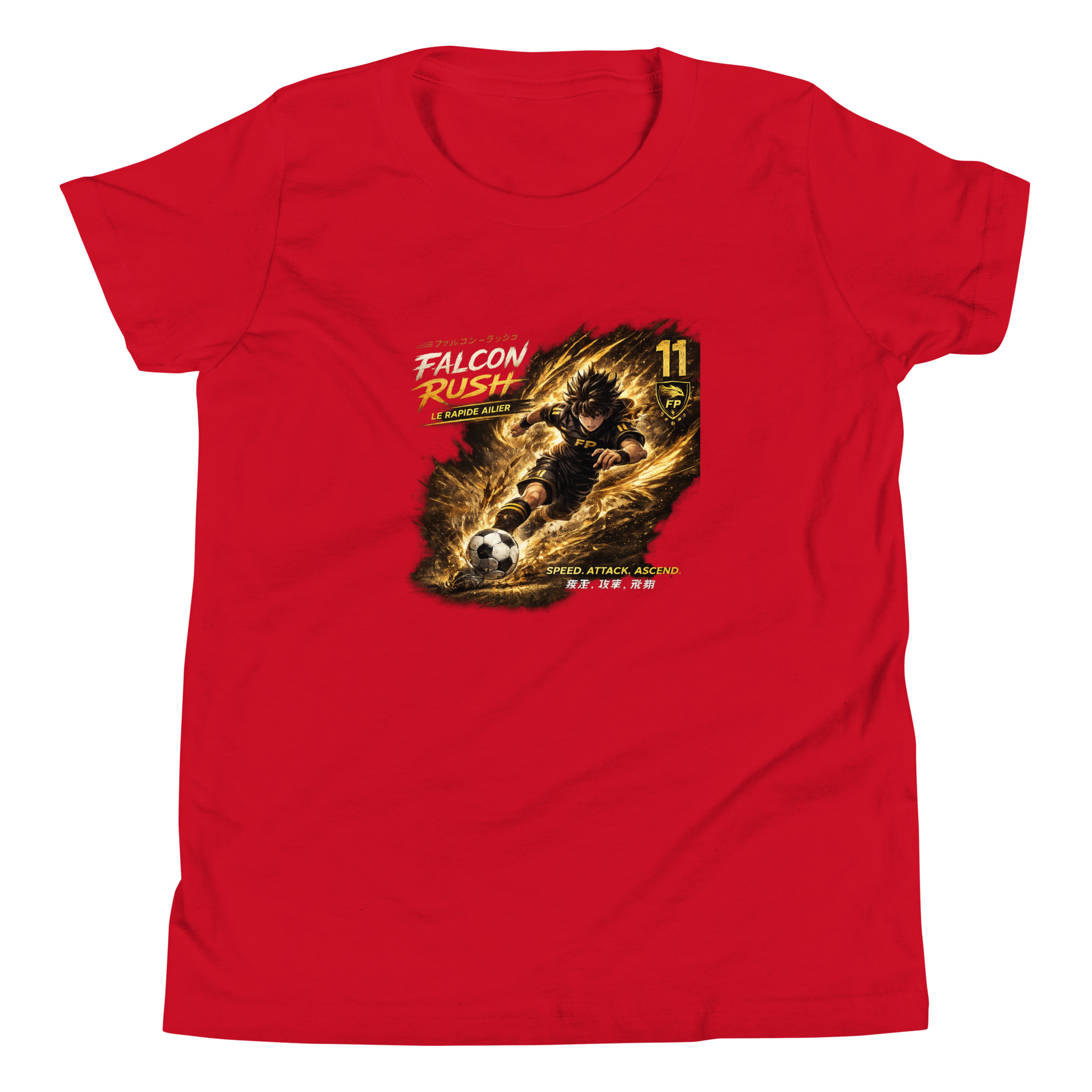 ⚡ Falcon Rush™ – T-shirt Enfant Manga Football | FootProbability - Image 3